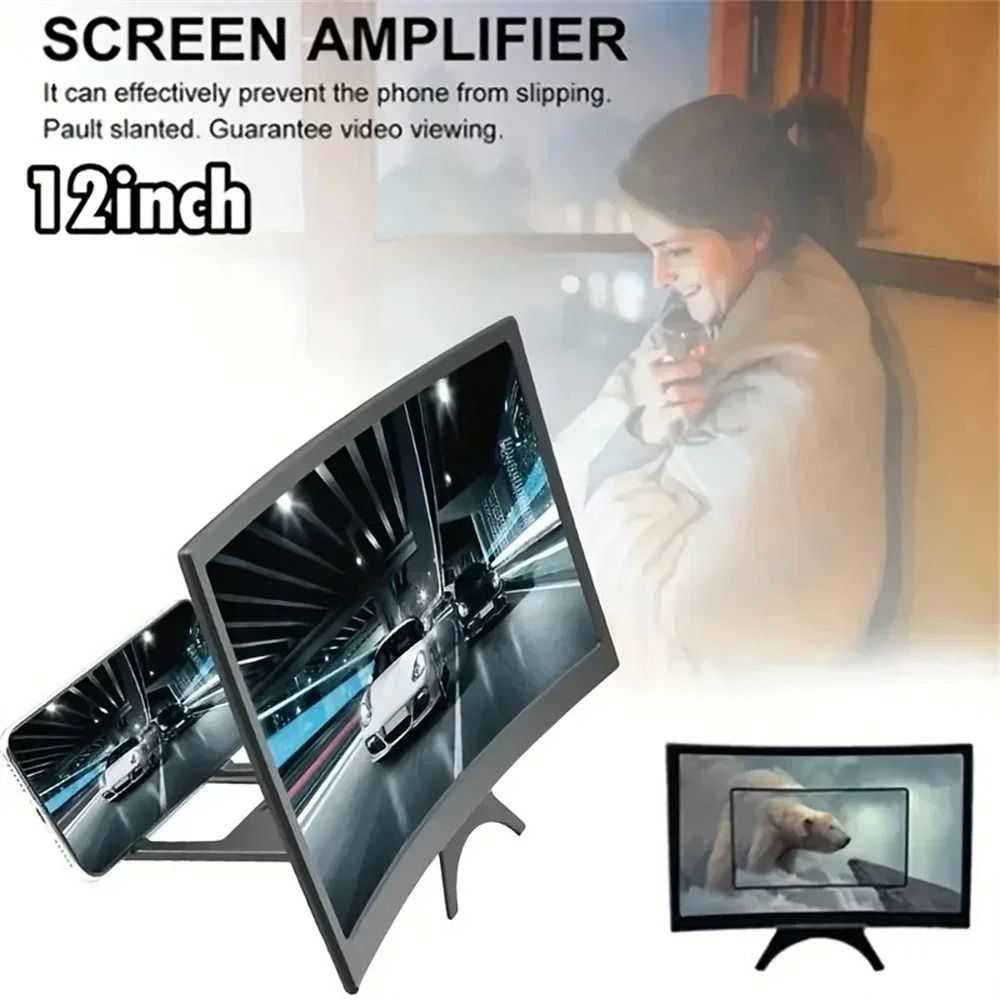 Phone Screen 3D HD Magnifier With Stand 4