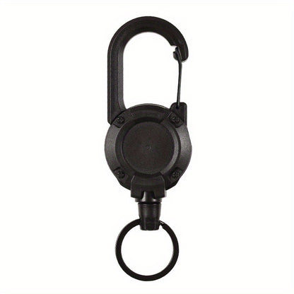 Retractable Heavy Duty Pull Reel Carabiner AntiTheft Key Chains With Strong Steel Wire Rope Buckle  4
