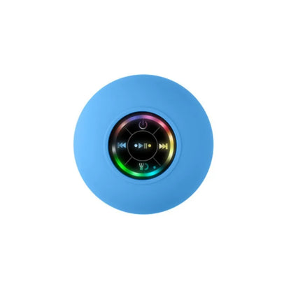 Large Suction Cup Mini Portable Speaker, Bathroom Waterproof Wireless LED Bluetooth Speaker, Outdoor Stereo Sound
