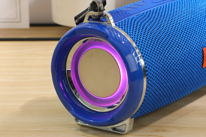 Waterproof Outdoor Subwoofer Stereo Speaker, 2400MAH TG192 Bluetooth Boombox, RGB LED Light Wireless Speaker for Travel