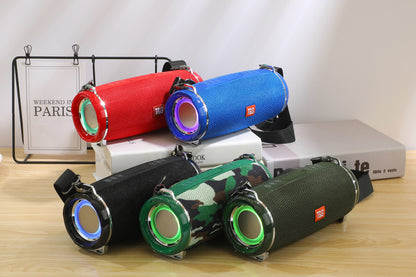 Waterproof Outdoor Subwoofer Stereo Speaker, 2400MAH TG192 Bluetooth Boombox, RGB LED Light Wireless Speaker for Travel