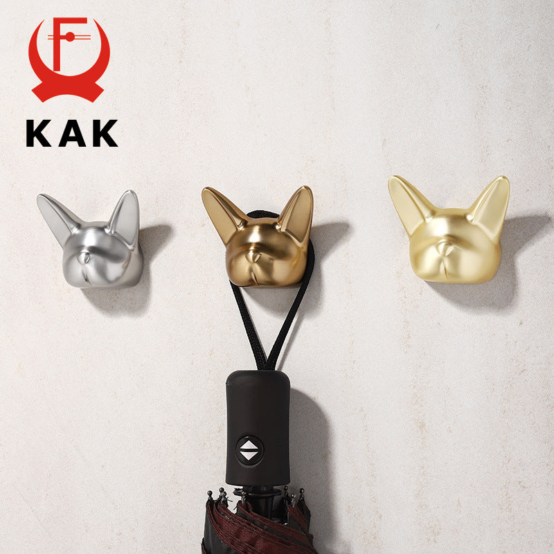 KAK Bulldog Design Wall Hanging Hooks, Heavy-Duty Zinc Alloy Coat Hook, Bag & Hat Rack for Home, Office Decor