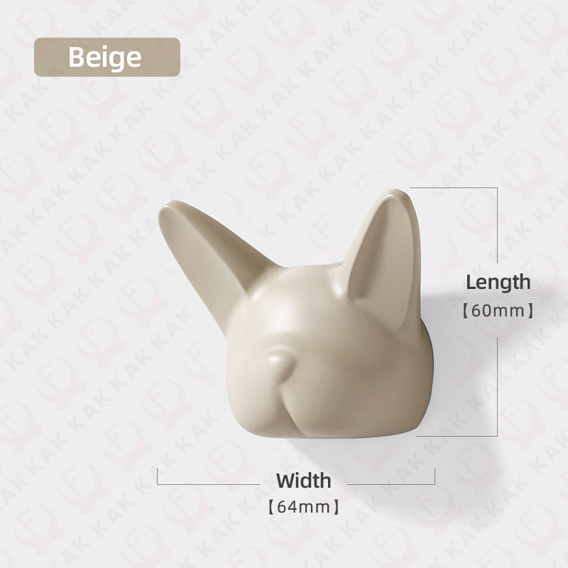 KAK Bulldog Design Wall Hanging Hooks, Heavy-Duty Zinc Alloy Coat Hook, Bag & Hat Rack for Home, Office Decor