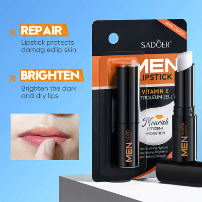 Men's Lip Balm, Moisturizing Anti Cracking, Repair Nourishing Hydrating, Lipstick for Men, Lips Skin Care Protection