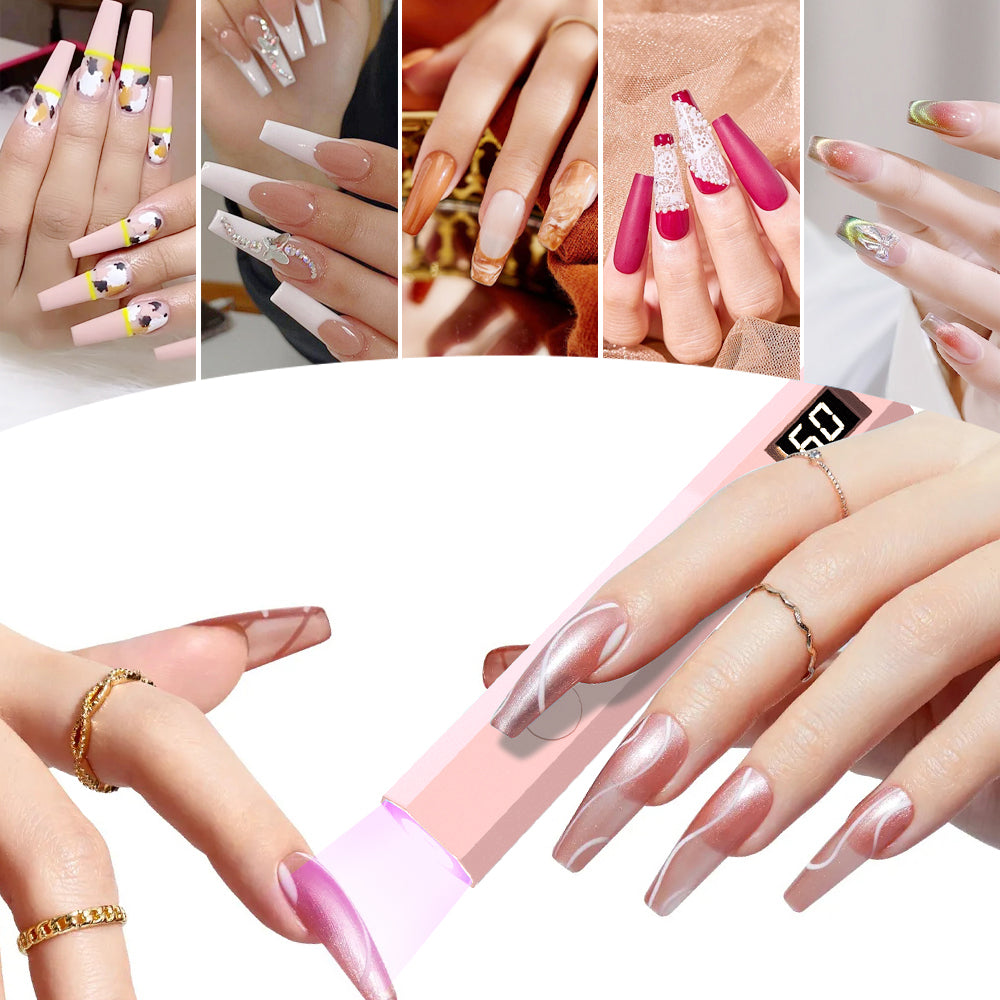 Convenient Handheld Nail Dryer Rechargeable Quick Dry Nail Lamp All Gel Polish Nail Art Tool USB La 4