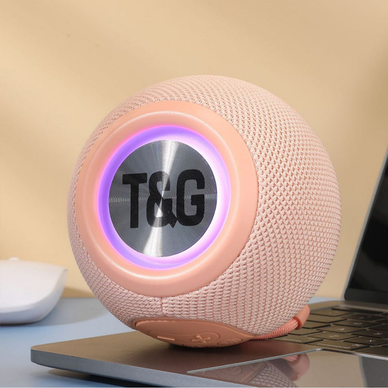 Mini Bass Boombox LED Loudspeaker, Bluetooth Speaker Portable TWS Wireless, IPX7 Outdoor BT AUX FM Music Player