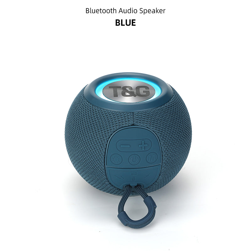 Mini Bass Boombox LED Loudspeaker, Bluetooth Speaker Portable TWS Wireless, IPX7 Outdoor BT AUX FM Music Player