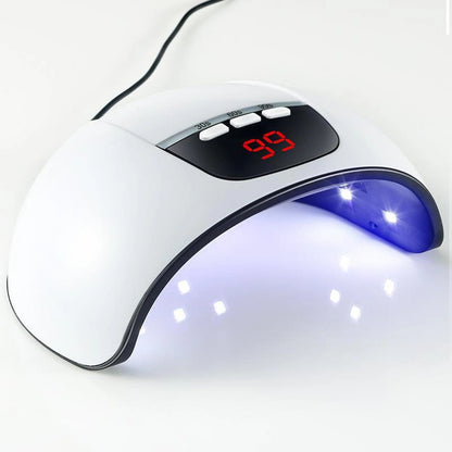 Portable UV LED Nail Lamp, Gel Nail Dryer Light, USB Charging Nail Art Dryer with 18 Infrared Smart Light Beads