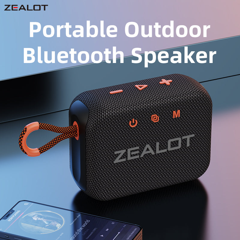 Bluetooth Outdoor Portable Speaker, Dual Driver Wireless Speaker IPX6 Waterproof, True Stereo Sound System