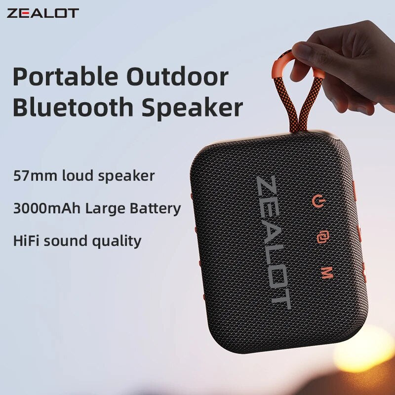 Bluetooth Outdoor Portable Speaker, Dual Driver Wireless Speaker IPX6 Waterproof, True Stereo Sound System
