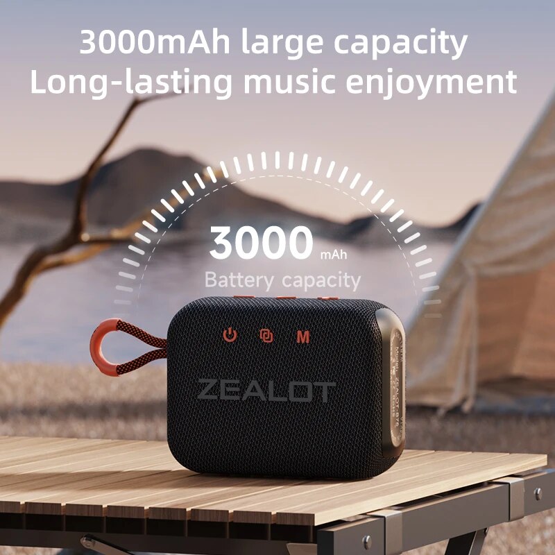 Bluetooth Outdoor Portable Speaker, Dual Driver Wireless Speaker IPX6 Waterproof, True Stereo Sound System