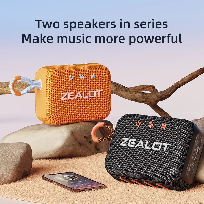 Bluetooth Outdoor Portable Speaker, Dual Driver Wireless Speaker IPX6 Waterproof, True Stereo Sound System