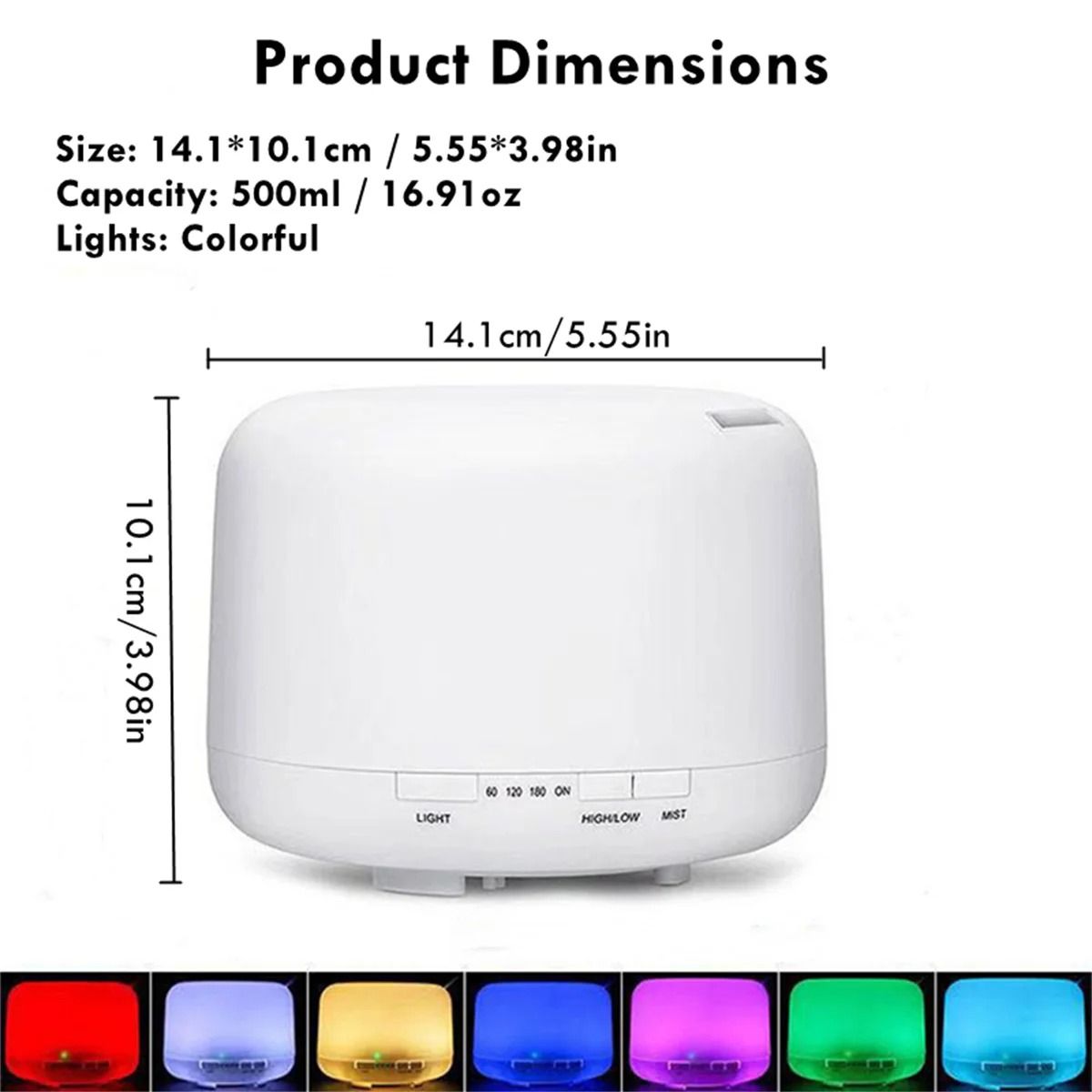 500 Ml USB Air Humidifier And Essential Oil Diffuser 6