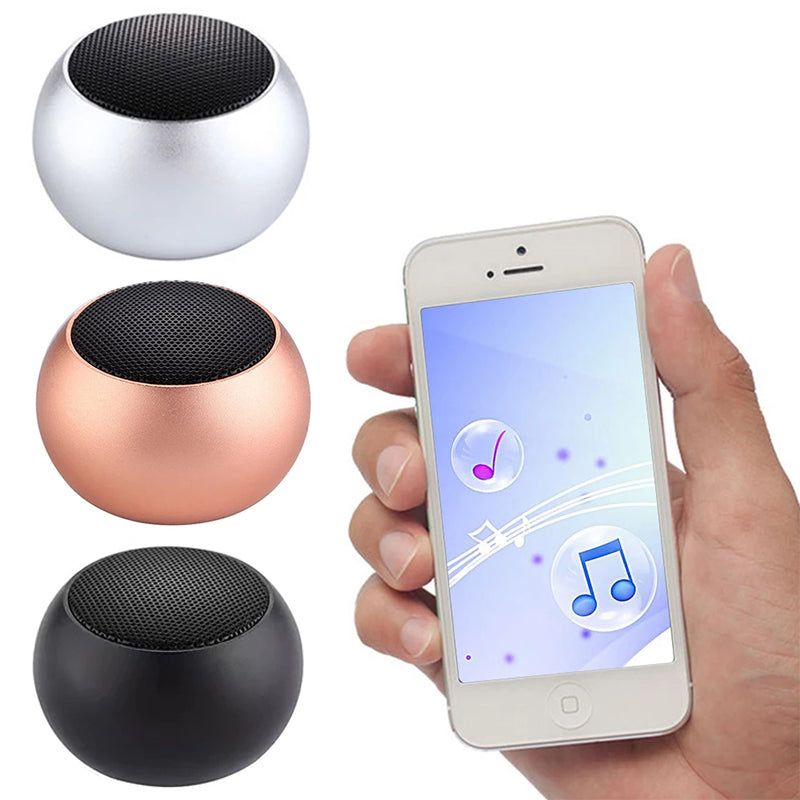 TWS Bluetooth Wireless 5.3 Speaker Portable, Heavy Subwoofer Small Steel Gun Metal, Outdoor Mini Stereo Speaker