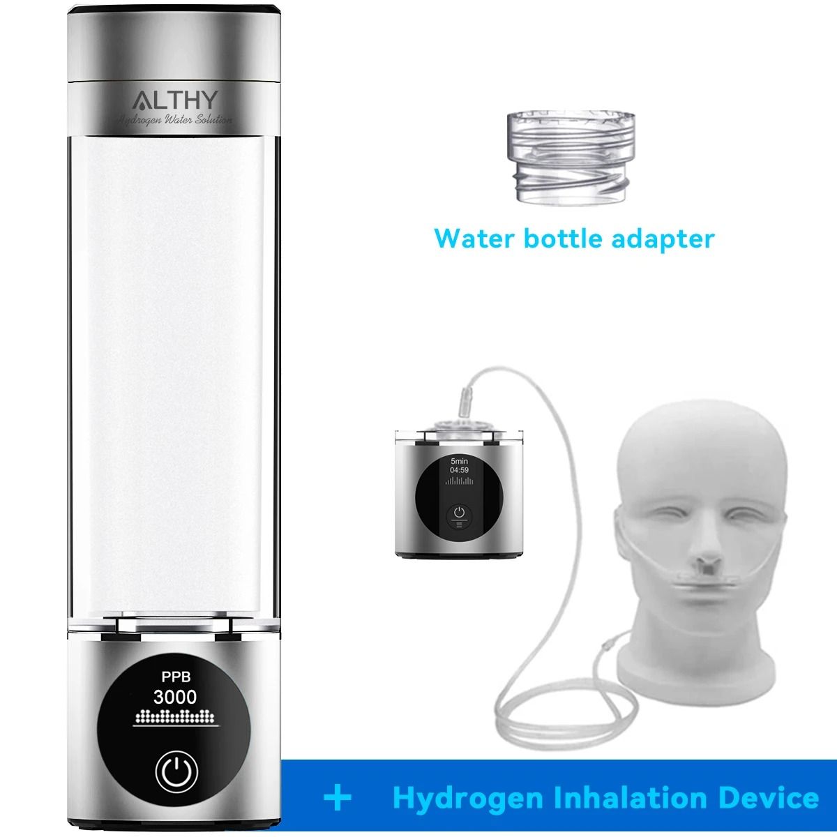 Premium Dual Chamber Hydrogen Water Generator Bottle With Digital Display 5