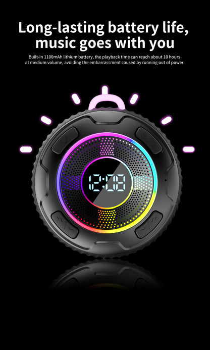 ENC Bluetooth Shower Speaker, Wireless Speaker S5 IPX7 Waterproof, Subwoofer Bass, Built-in Mic, 10H Battery