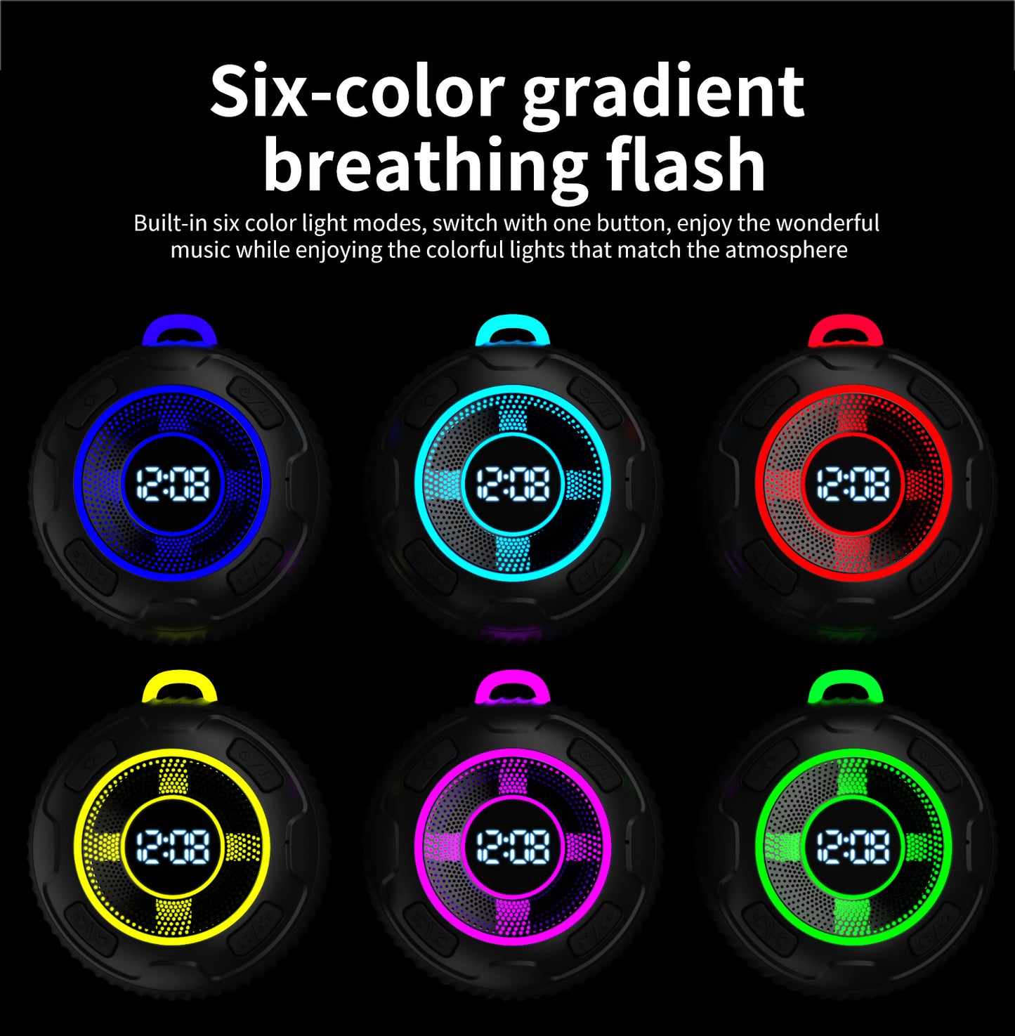 ENC Bluetooth Shower Speaker, Wireless Speaker S5 IPX7 Waterproof, Subwoofer Bass, Built-in Mic, 10H Battery