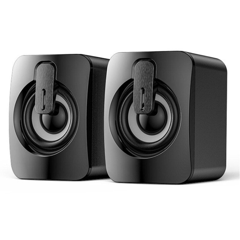 HIFI Stereo Computer Speakers with USB Wired Microphone, LED Light Caixa De Som for Desktop PC and Laptop Sound Box