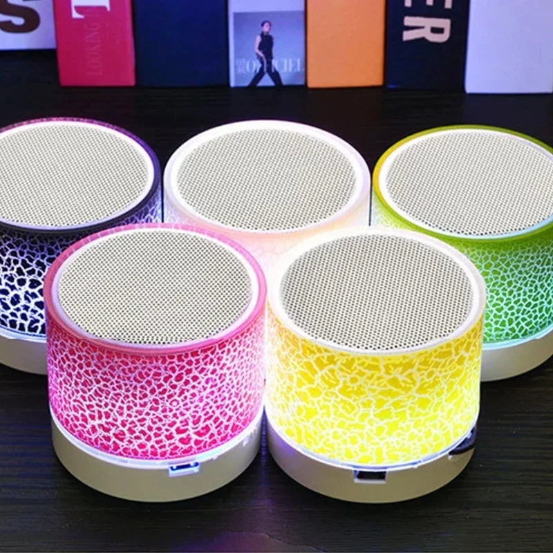 Mini Bluetooth Speaker Wireless Loudspeaker, Crack LED, TF Card USB Subwoofer, Portable MP3 Player for Smartphone