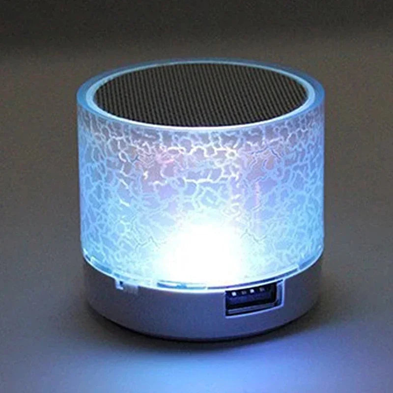 Mini Bluetooth Speaker Wireless Loudspeaker, Crack LED, TF Card USB Subwoofer, Portable MP3 Player for Smartphone