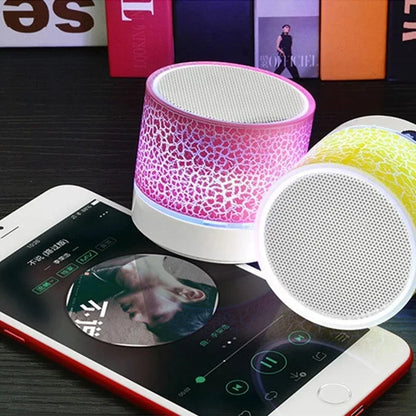 Mini Bluetooth Speaker Wireless Loudspeaker, Crack LED, TF Card USB Subwoofer, Portable MP3 Player for Smartphone