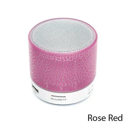 Mini Bluetooth Speaker Wireless Loudspeaker, Crack LED, TF Card USB Subwoofer, Portable MP3 Player for Smartphone