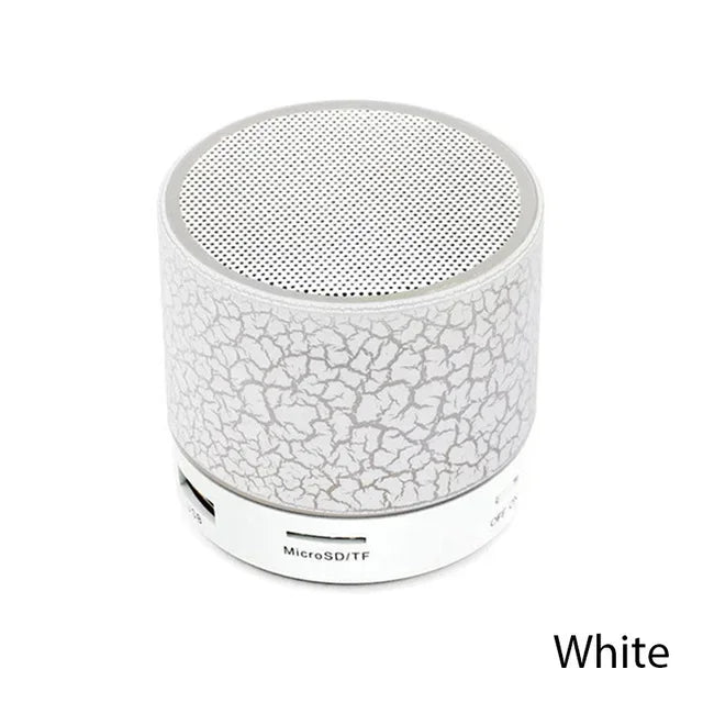 Mini Bluetooth Speaker Wireless Loudspeaker, Crack LED, TF Card USB Subwoofer, Portable MP3 Player for Smartphone