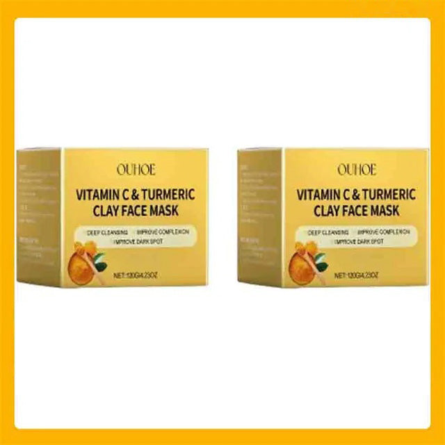 Vitamin C Clay Mask Turmeric Mud Deep Hydration Brighten Shrinking Pores Moisturizer Lightening Red 7