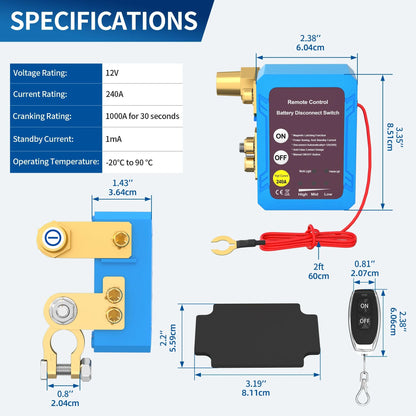 Remote Battery Disconnect Switch For Vehicle Power Control 2