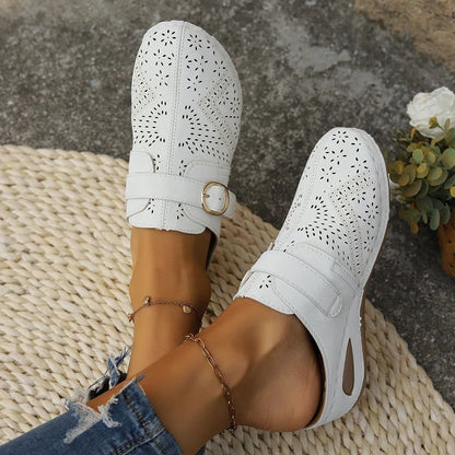 Womens Closed Toe Platform Slide Sandals 4