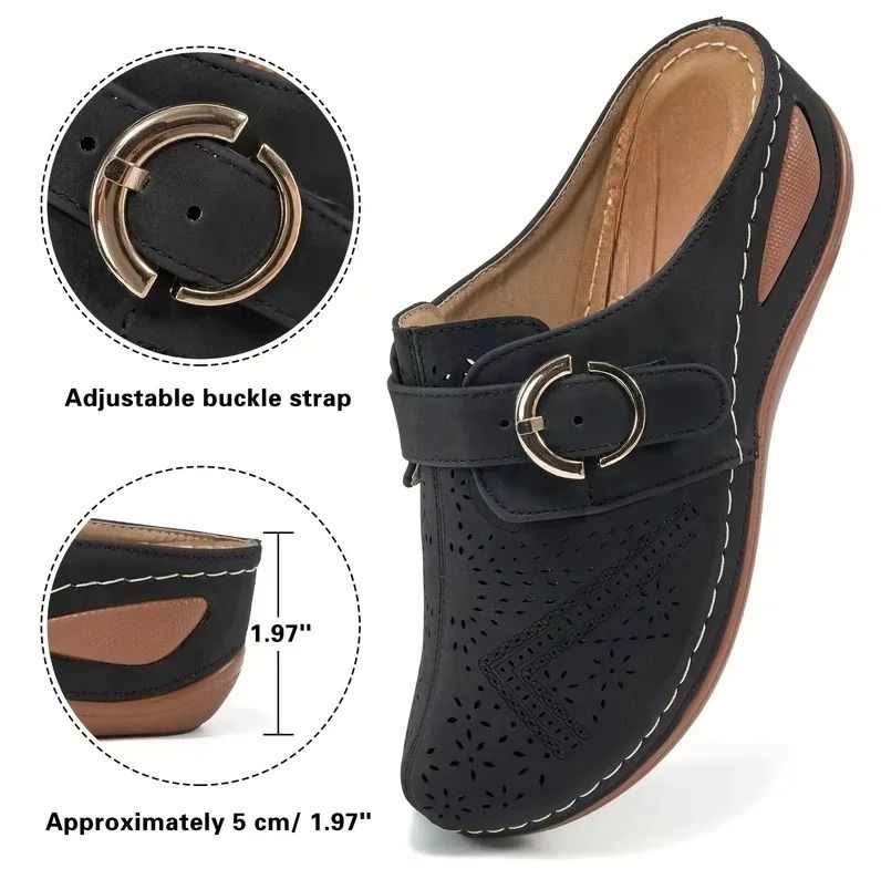 Womens Closed Toe Platform Slide Sandals 5