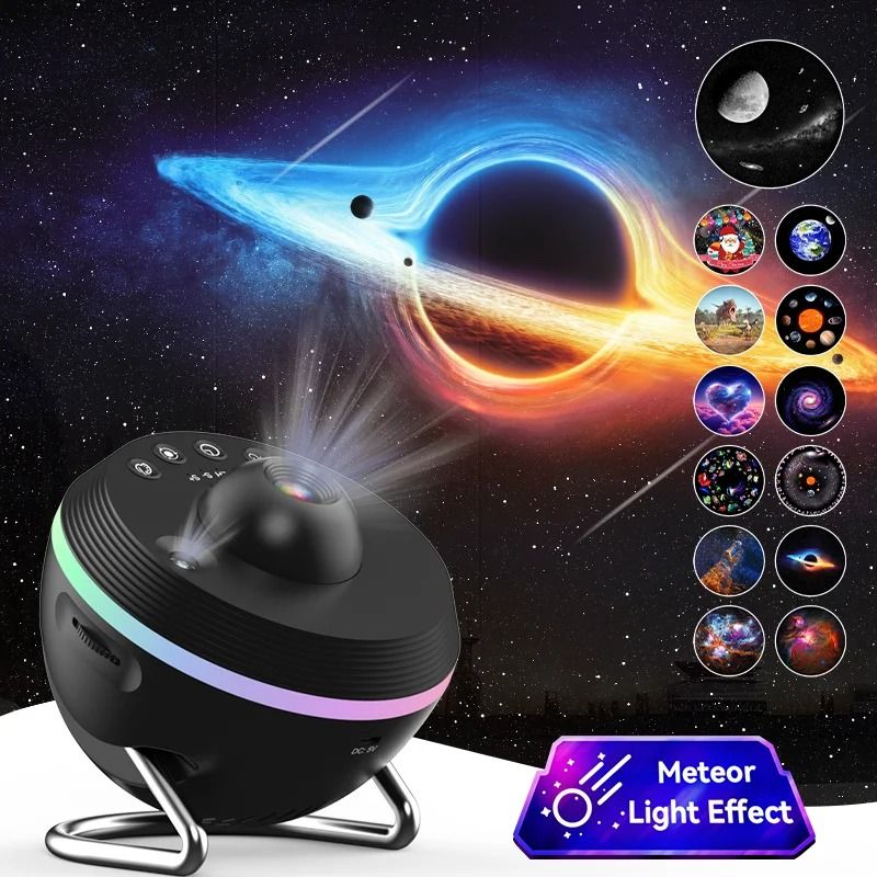12 in 1 Galaxy Star Projector with Meteor Effect and HD Night Light