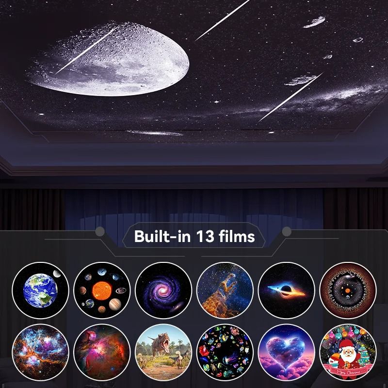 12 In 1 Galaxy Star Projector With Meteor Effect And HD Night Light 1