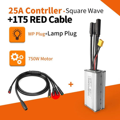 Electric Bike KT Controller 36V 48V Waterproof Brushless 250W 350W 500W 1000W With Light Function 21