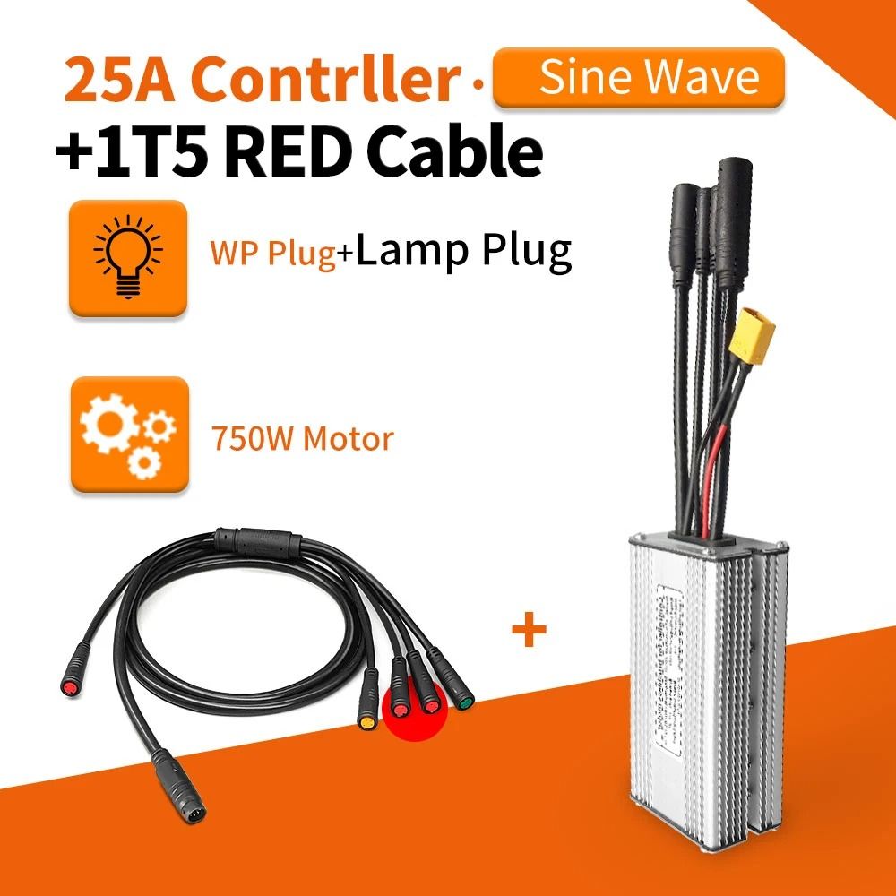 Electric Bike KT Controller 36V 48V Waterproof Brushless 250W 350W 500W 1000W With Light Function 22