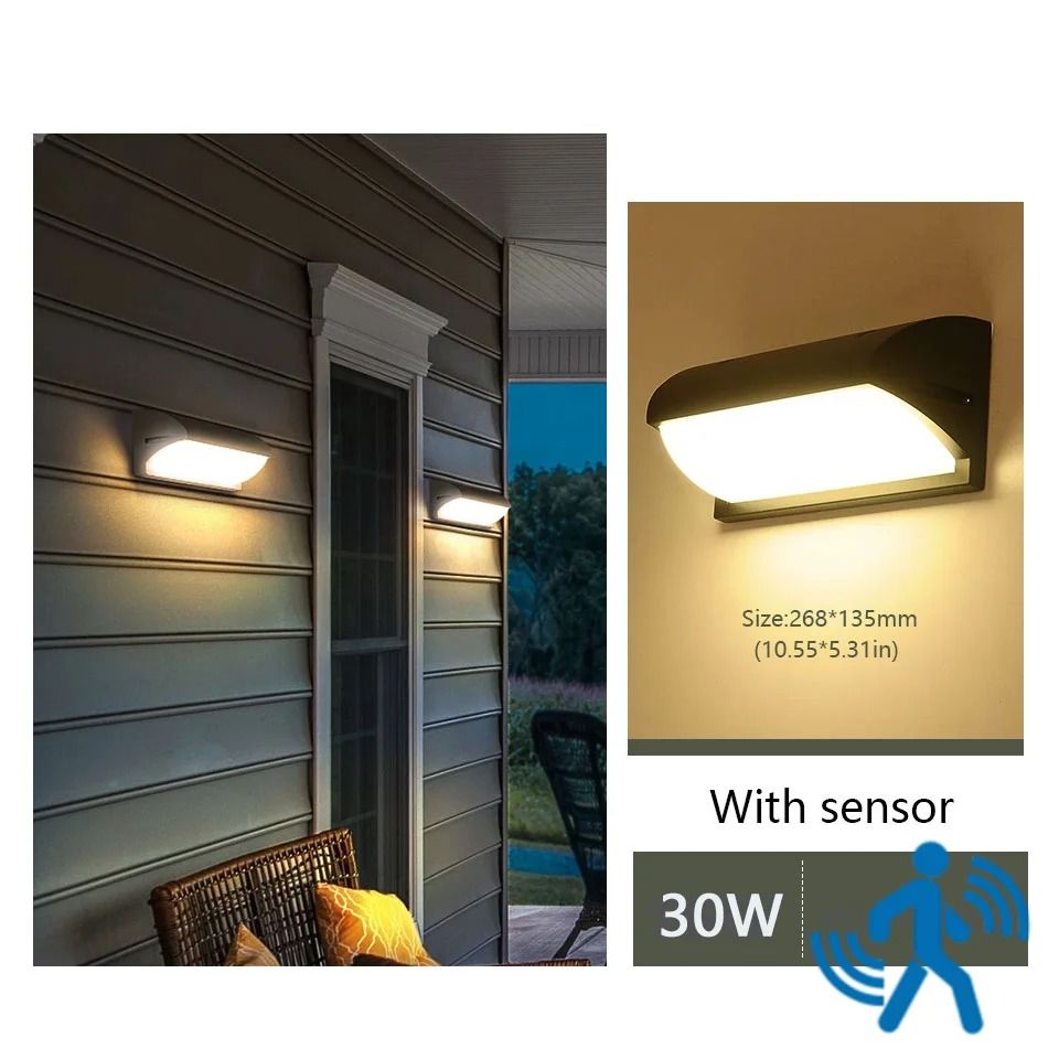 LED Outdoor Wall Light Waterproof Motion Sensor Security Porch Garden Light 9