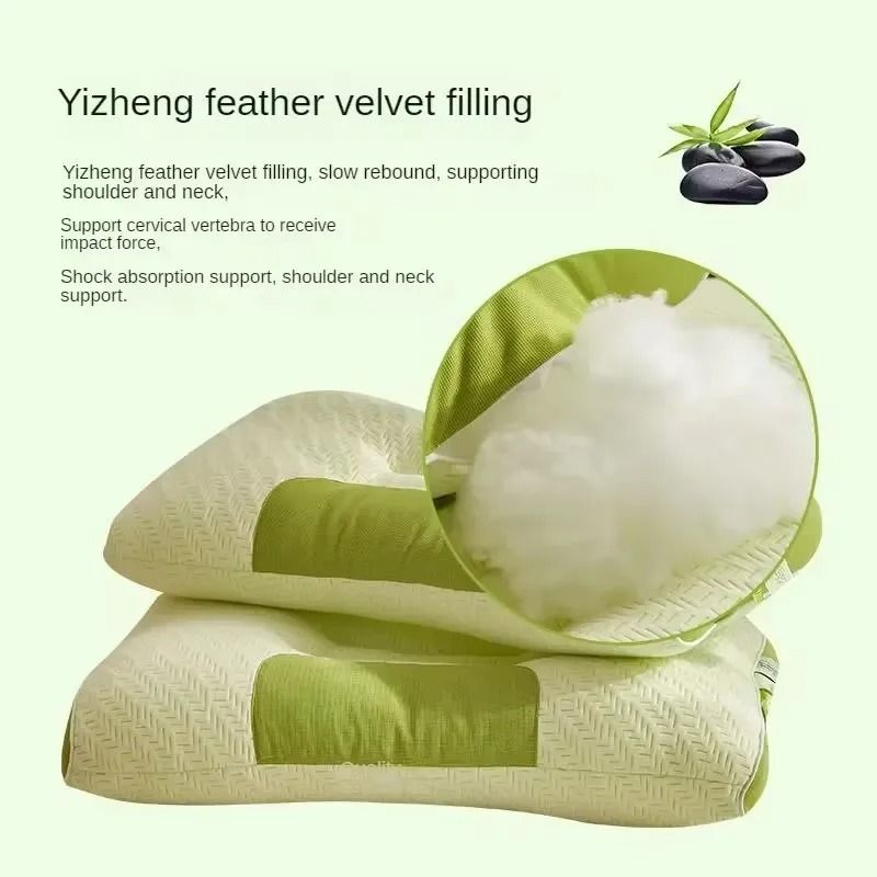 Bamboo Carbon Fiber Antibacterial Neck Pillow For Restful Sleep 4