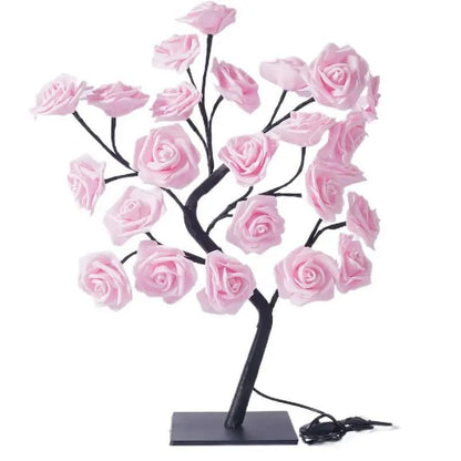 24 LED Rose Tree Lamp USB Fairy Flower Night Light 7