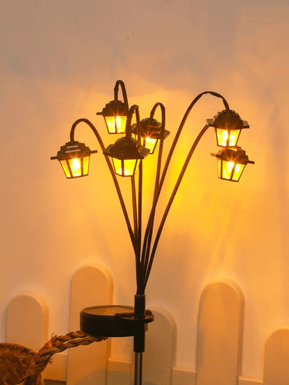 Solar Powered Retro Lantern 6 LED Decorative Outdoor Light 1