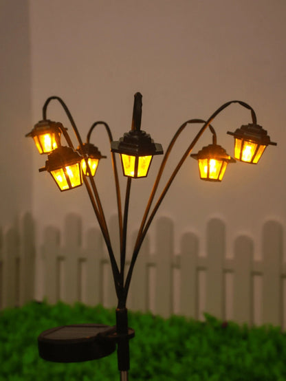 Solar Powered Retro Lantern 6 LED Decorative Outdoor Light 3