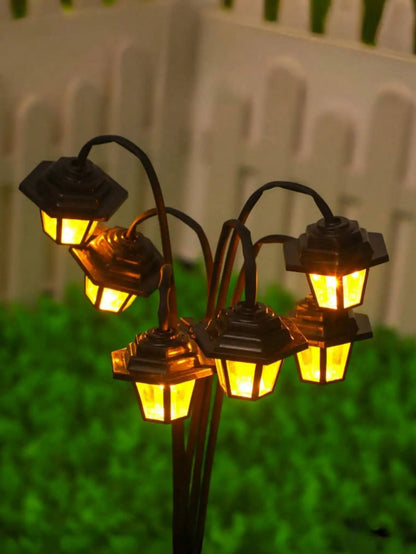 Solar Powered Retro Lantern 6 LED Decorative Outdoor Light 4