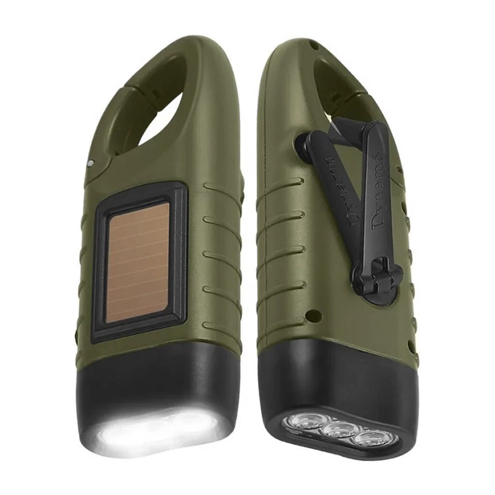 Portable LED Hand Crank Solar Dynamo Flashlight and Tent Light