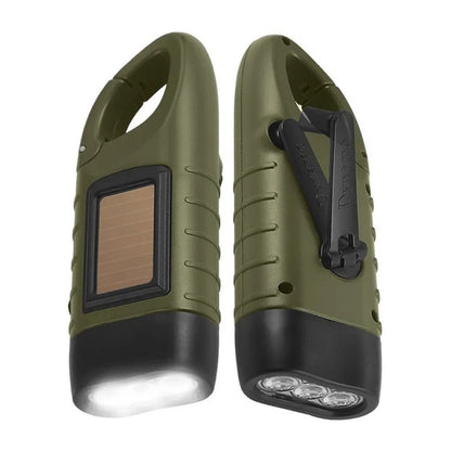 Portable LED Hand Crank Solar Dynamo Flashlight and Tent Light