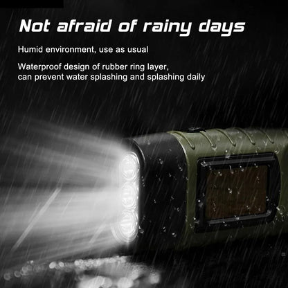Portable LED Hand Crank Solar Dynamo Flashlight And Tent Light 2