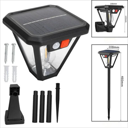 Solar Motion Sensor Outdoor Light Waterproof for Garden and Porch
