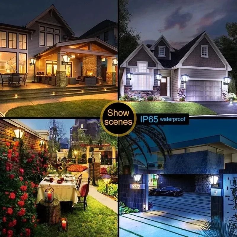 Solar Motion Sensor Outdoor Light Waterproof For Garden And Porch 5