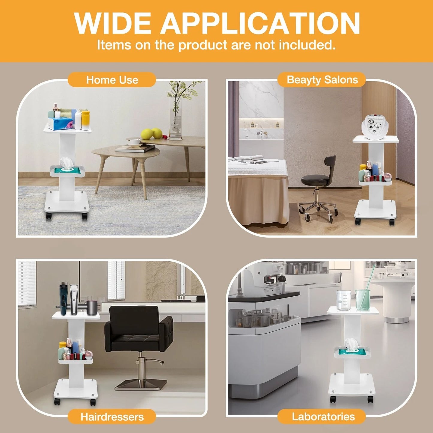 Hairdressing Trolley Cosmetic Trolley With Wheels Multifunctional Beauty Rolling Cart 3