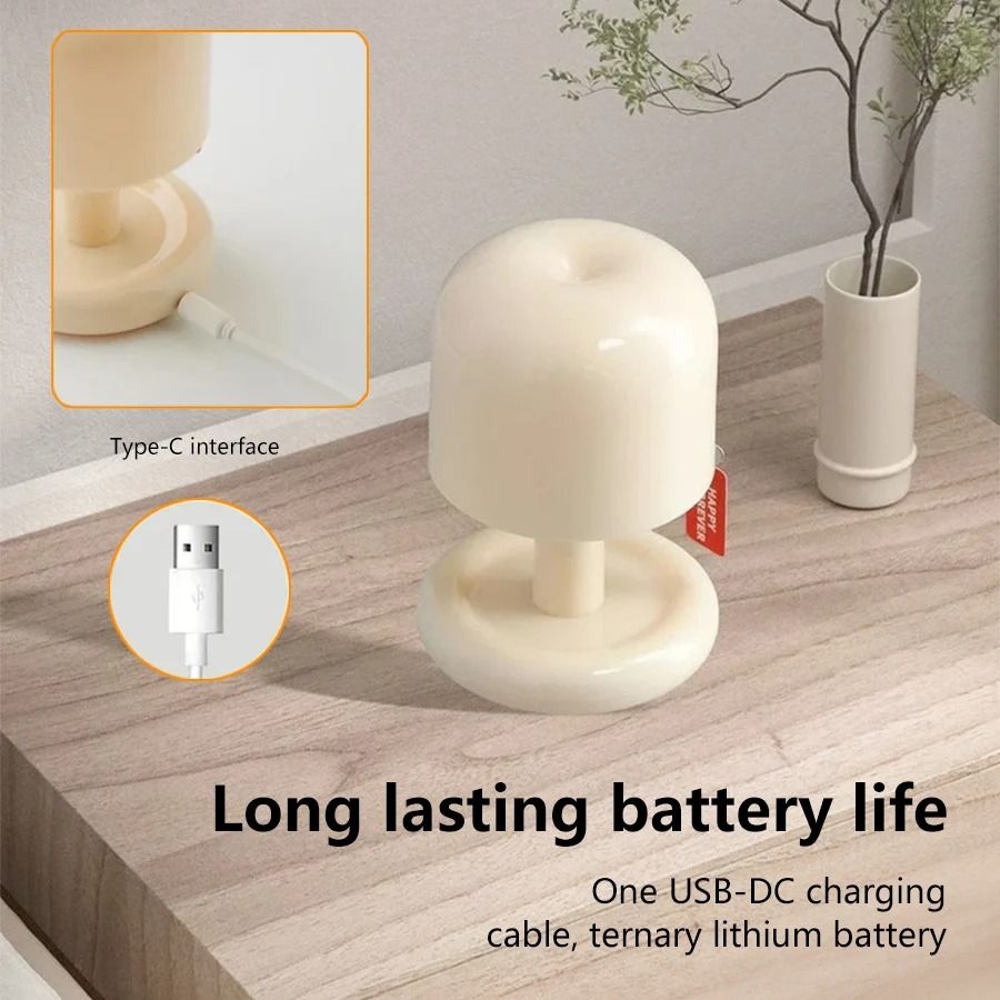 Rechargeable Mushroom Sunset Table Lamp USB LED Ambient Light 1