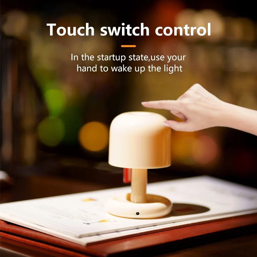 Rechargeable Mushroom Sunset Table Lamp USB LED Ambient Light 3