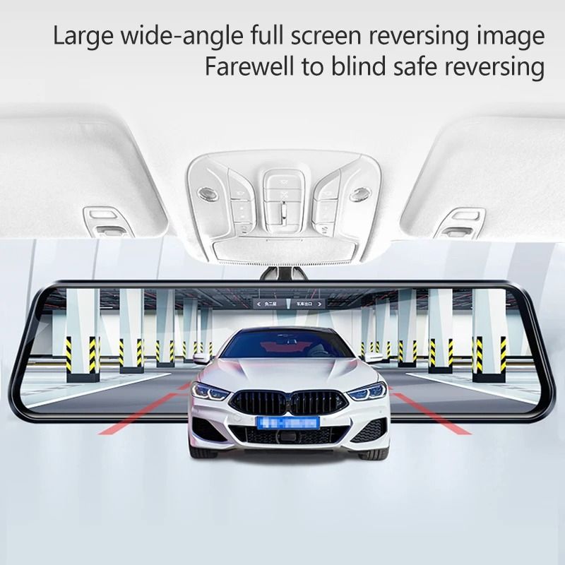 10 Inch Touchscreen Mirror Dash Cam With Front And Rear Cameras 5